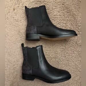 Coach Meredith Signature Canvas Booties